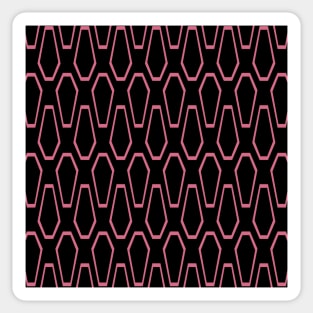 Pink Coffin Pattern Sticker